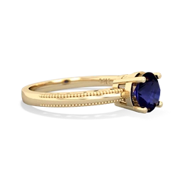 Sapphire Milgrain Filigree 14K Yellow Gold ring R5090