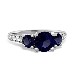 Sapphire Pave Trellis 14K White Gold ring R5500