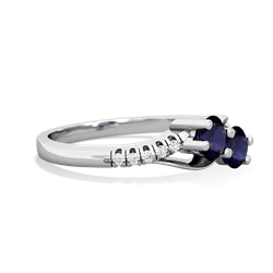 Sapphire Infinity Pave Two Stone 14K White Gold ring R5285