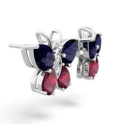 Sapphire Butterfly 14K White Gold earrings E2215