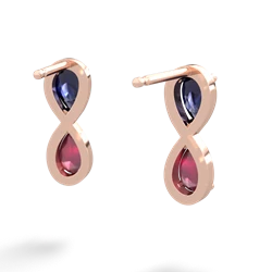 Sapphire Infinity 14K Rose Gold earrings E5050