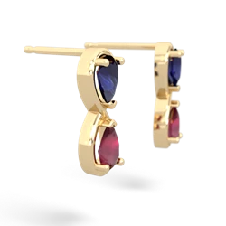 Sapphire Infinity 14K Yellow Gold earrings E5050