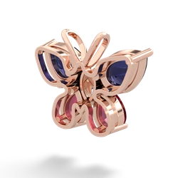 Sapphire Butterfly 14K Rose Gold pendant P2215