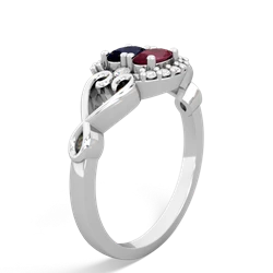 Sapphire Love Nest 14K White Gold ring R5860