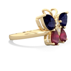 Sapphire Butterfly 14K Yellow Gold ring R2215