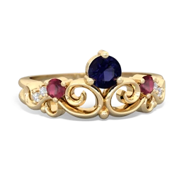 Sapphire Crown Keepsake 14K Yellow Gold ring R5740