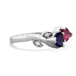 Sapphire Floral Elegance 14K White Gold ring R5790