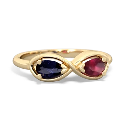 Sapphire Infinity 14K Yellow Gold ring R5050