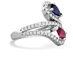 Sapphire Diamond Dazzler 14K White Gold ring R3000