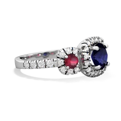 Sapphire Regal Halo 14K White Gold ring R5350