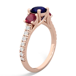 Sapphire Pave Trellis 14K Rose Gold ring R5500