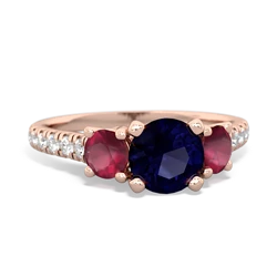 Sapphire Pave Trellis 14K Rose Gold ring R5500