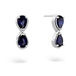 Sapphire Infinity 14K White Gold earrings E5050