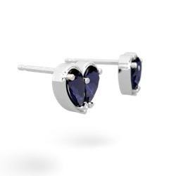 Sapphire 'Our Heart' 14K White Gold earrings E5072