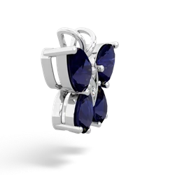 Sapphire Butterfly 14K White Gold pendant P2215