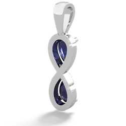 Sapphire Infinity 14K White Gold pendant P5050