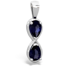 Sapphire Infinity 14K White Gold pendant P5050