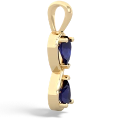 Sapphire Infinity 14K Yellow Gold pendant P5050