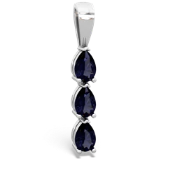 Sapphire Dew Drops 14K White Gold pendant P2251