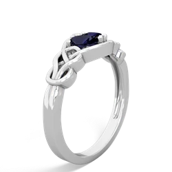 Sapphire Celtic Love Knot 14K White Gold ring R5420