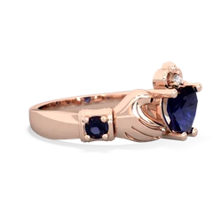 Lab Ruby Claddagh Keepsake 14K Rose Gold ring R5245