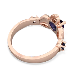 Alexandrite Claddagh Keepsake 14K Rose Gold ring R5245