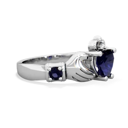 Amethyst Claddagh Keepsake 14K White Gold ring R5245