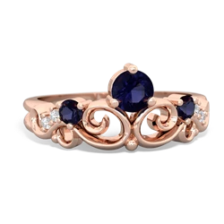 Sapphire Crown Keepsake 14K Rose Gold ring R5740