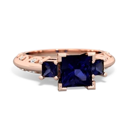 London Topaz Eternal Embrace Engagement 14K Rose Gold ring C2001