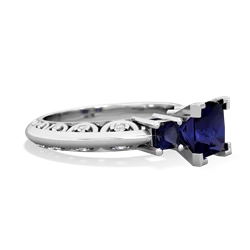 Aquamarine Eternal Embrace Engagement 14K White Gold ring C2001