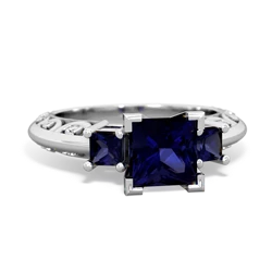 Amethyst Eternal Embrace Engagement 14K White Gold ring C2001