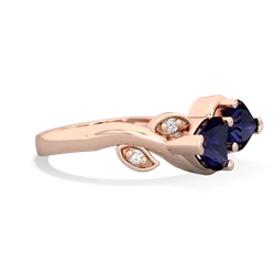 Sapphire Floral Elegance 14K Rose Gold ring R5790