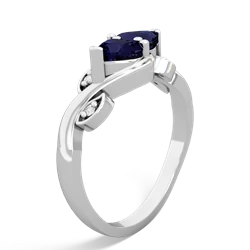 Sapphire Floral Elegance 14K White Gold ring R5790