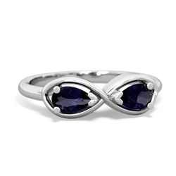 Sapphire Infinity 14K White Gold ring R5050