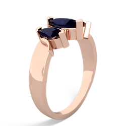 Tanzanite Three Peeks 14K Rose Gold ring R2433