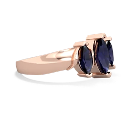 Tanzanite Three Peeks 14K Rose Gold ring R2433