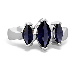 Alexandrite Three Peeks 14K White Gold ring R2433