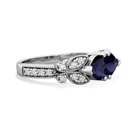 Sapphire Diamond Butterflies 14K White Gold ring R5601