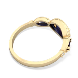 Lab Pink Sapphire Milgrain Marquise 14K Yellow Gold ring R5700