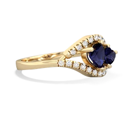 Sapphire Mother And Child 14K Yellow Gold ring R3010