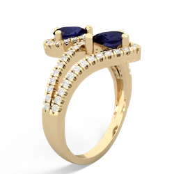 Sapphire Diamond Dazzler 14K Yellow Gold ring R3000