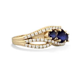 Sapphire Three Stone Aurora 14K Yellow Gold ring R3080