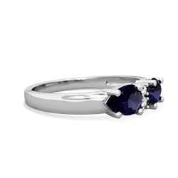 Sapphire Pear Bowtie 14K White Gold ring R0865