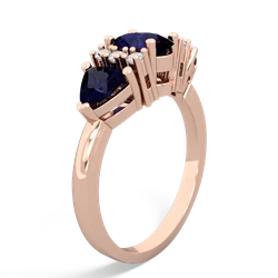 Tanzanite Antique Style Three Stone 14K Rose Gold ring R2186