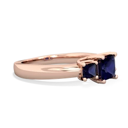 Aquamarine Three Stone Trellis 14K Rose Gold ring R4015