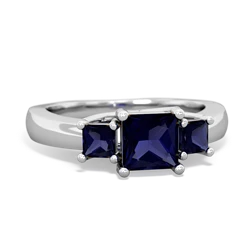 Alexandrite Three Stone Trellis 14K White Gold ring R4015