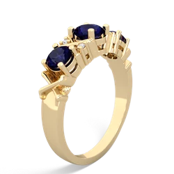 Amethyst Hugs And Kisses 14K Yellow Gold ring R5016