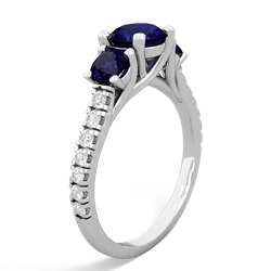 Tanzanite Pave Trellis 14K White Gold ring R5500