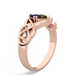 Sapphire Keepsake Celtic Knot 14K Rose Gold ring R5300