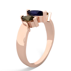 Sapphire Three Peeks 14K Rose Gold ring R2433